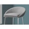 Monarch Specialties Bar Stool, Set Of 2, Bar Height, Metal, Fabric, Grey, Chrome, Contemporary, Modern I 2299 - alternate 4
